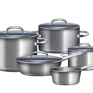 Stainless Steel Cooking Pot Set (3 pcs)